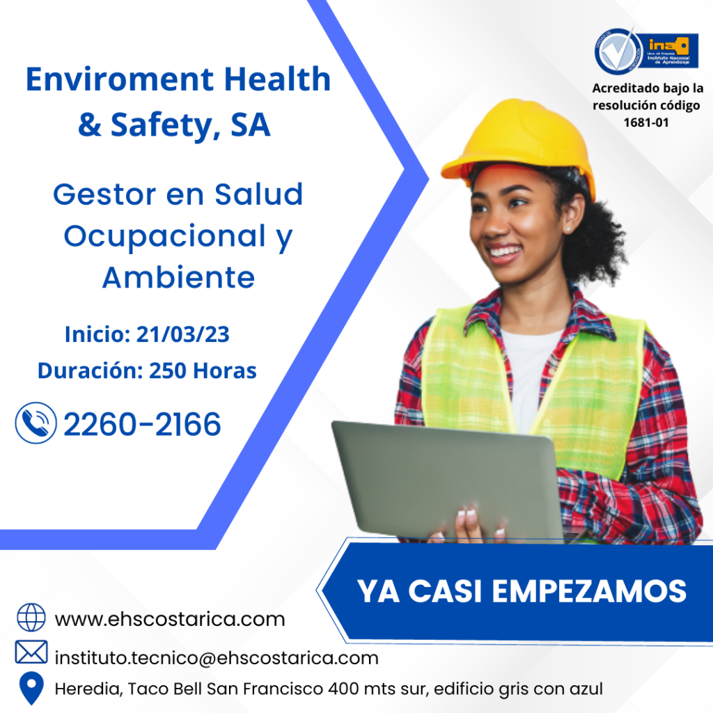 TRAINING CENTER SALUD OCUPACIONAL GESTIÓN AMBIENTAL MEDICINA DE EMPRESA SISTEMAS DE INGENIERÍA EQUIPO DE PROTECCIÓN PERSONAL ALQUILER DE EQUIPOS TIENDA EN LÍNEA SONDEL ESOSA CONSEJO DE SALUD OCUPACIONAL MINISTERIO DE TRABAJO CONSULTORA ECOS VEKTOR CAPRIS PROSISA CEFOTEC MULTIPROSA FUTURIS OSD CONSULTORES SDI COSYSO INS OSHA LATINO AMERICA TAREAS CRITICAS INDUCCION EMPRESA KIMBERLY CLARK COCA-COLA INDUSTRIAS FEMSA BIMBO GRIFFITH FOODS DURMAN BY ALIAXIS UNILEVER INSTITUTO TÉCNICO CURSOS PROGRAMADOS CERTIFICADOS DE ENTRENAMIENTO PORTAL EHS SISTEMA DE CONTROL TRABAJO EN ALTURAS Persona Autorizada Persona Competente Módulo Rescate ESPACIOS CONFINADOS TRABAJOS EN CALIENTES ANDAMIOS LOTOTO IZAJE DE CARGAS SEGURIDAD ELÉCTRICA SEGURIDAD QUÍMICA ELEVADORES HIDRÁULICOS OPERADOR MONTACARGAS EXCAVACIONES RESCATE 40 HORAS OSHA CAPACITACION DE BRIGADAS PRIMEROS AUXILIOS PRIMEROS AUXILIOS PSICOLÓGICOS REANIMACIÓN CARDIO PULMONAR (RCP) COMBATE DE INCENDIOS Y MANEJO DE EXTINTORES COMANDO DE INCIDENTES EVACUACIÓN Y RESCATE (PLANES DE EMERGENCIA) MANJEO DE MATERIALES PELIGROSOS RESCATE EN ALTURAS Y ESPACIOS CONFINADOS PROGRAMAS DE ERGONOMÍA PROTECCIÓN RESPIRATORIA INSTITUTO TÉCNICO PROFESIONAL EHS Y ACREDITACIONES INA GESTOR EN SALUD OCUPACIONAL Y AMBIENTE EMPLEO DE TÉCNICAS PARA TRABAJO EN ALTURAS FORMULACIÓN DE PLAN DE SALUD OCUPACIONAL EJECUCIÓN DE TÉCNICAS SEGURAS PARA TRABAJO VERTICAL MEDIANTE CUERDAS EJECUCIÓN DEL PLAN DE SALUD OCUPACIONAL EJECUCIÓN DEL PLAN PARA LA ATENCIÓN ANTE EMERGENCIAS EJECUCIÓN DEL PLAN DE MANEJO DE RESIDUOS SÓLIDOS, LÍQUIDOS Y EMISIONES ATMOSFÉRICAS SOPORTE VITAL CARDIOPULMONAR Y OVACE PRIMEROS AUXILIOS BÁSICOS ERGONOMÍA Cursos basados en normas internacionales Cursos Teórico-Práctico-felxibles Instructores Certificados DE OSHA PROGRAMA DE INDUCCIÓN CONTRATISTAS PROGRAMA DE INDUCCIÓN EMPRESARIAL IMPLEMENTACIÓN DE ISO 45001 ELABORACIÓN DE PLANES DE EMERGENCIA ELABORACIÓN DE PLANES DE SALUD OCUPACIONAL ADMINISTRACIÓN OFICINAS DE SEGURIDAD OCUPACIONAL SUPERVISIÓN DE PROYECTOS DE CONSTRUCCIÓN ALQUILER DE EQUIPOS PARA ESPACIOS CONFINADOS LEGISLACIÓN Y NORMATIVA SEGURIDAD LABORAL ALQUILER DE EQUIPOS SALUD OCUPACIONAL ESTUDIOS Y ANÁLISIS DE RUIDO, ILUMINACIÓN Y GASES ESTUDIOS DE ERGONOMÍA Y COMFORT TÉRMICO CAPACITACIONES DE SEGURIDAD INDUSTRIAL PROGRAMAS DE CONTROL ENERGÍAS PELIGROSAS ANÁLISIS GENERAL DE RIESGOS INDUSTRIALES PROGRAMA DE INSPECCIONES PROGRAMADAS PROGRAMA INVESTIGACIÓN DE ACCIDENTES ROTULACIÓN Y SEÑALIZACIÓN EMPRESARIAL REGENCIAS AUDITORÍAS Y ASESORÍAS AMBIENTALES PLANES DE GESTIÓN AMBIENTAL EMPRESARIAL CERTIFICACIONES AMBIENTALES ISO 14001 PROGRAMA BANDERA AZUL ECOLÓGICA PLANES DE GESTIÓN INTEGRAL DE RESIDUOS PROGRAMA CARBONO NEUTRALIDAD MEDICIONES AMBIENTALES, MAPEO DE RUIDO INFORMES DE ANÁLISIS DE CALIDAD DEL AGUA INVENTARIO DE GASES EFECTO INVERNADERO ADMINISTRACIÓN DE CONSULTORIOS MÉDICOS PRE-EMPLEOS FERIAS DE SALUD EXÁMENES FÍSICOS ANÁLISIS DE RESULTADOS SERVICIOS DE ENFERMERÍA SERVICIOS DE FISIOTERAPIA SERVICIOS DE NUTRICIÓN SERVICIOS DE PSICOLOGÍA SLL-INOX TI LSH-SS/GV SLL-RA/ LSH-RA XP-SS SLL-BASIC PROTECCION CONTRA CAIDAS PROTECCION RESPIRATORIA PROTECCION PARA LAS MANOS BLOQUEO Y ETIQUETADO RAPEL Y AVENTURA PORTECCION PARA LOS PIES PROTECCION PARA EL CUERPO SEÑALIZACION PROTECCION AUDITIVA PROTECCION OCULAR PROTECCION DE CABEZA PROTECCION ESPECIAL ARNES CABLES CONECTORES ANCLAJES TEMPORALES RETRACTILES LINEAS DE VIDA CONECTORES ACCESORIOS ESPACIOS CONFINADOS SISTEMAS DE INGENIERÍA "SCBA COMPLETO CILINDROS 45 MINUTOS" " DEA, DESFIBRILADOR ENTRENAMIENTO AHA" "LUXÓMETRO MODELO LT300" RETRÁCTILES DIFERENTES TAMAÑOS MANIQUÍES ELECTRÓNICOS RCP AHA 1 ADULTO 1 NIÑO MANIQUÍES ELECTRÓNICOS RCP AHA 4 ADULTOS MANIQUÍES RCP AHA 5 ADULTOS 2 NIÑOS MANIQUÍES RCP AHA 5 ADULTOS SONÓMETRO EXTECH MODELO 407736 RANGO DUAL SONÓMETRO EXTECH MODELO 407760 INTERFAZ PC TERMOHIGRÓMETRO EXTECH ESTRÉS TÉRMICO MODELO HT2000 "ANEMÓMETRO EXTECH MODELO AN200" TERMOHIGRÓMETRO EXTECH ESTRÉS TÉRMICO MODELO HT2000 "ANEMÓMETRO EXTECH MODELO AN200" MEDIDOR DE ESPACIOS CONFINADOS DUCTO PARA VENTILADOR DE ESPACIOS CONFINADOS TRÍPODE ESPACIOS CONFINADOS VARIOS MODELOS VENTILADOR ESPACIOS